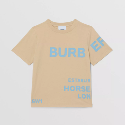 22SS BURBERRY 호스페리 프린트 코튼 티셔츠 베이지