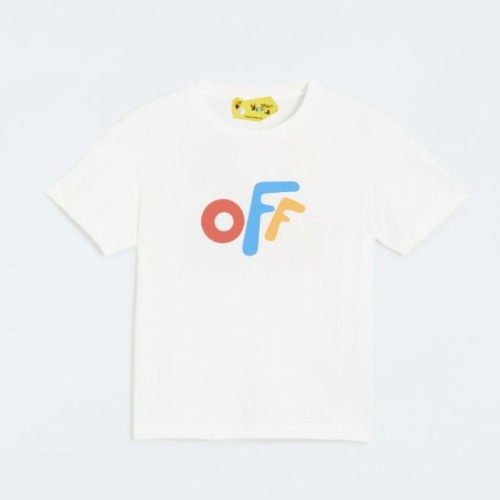 Off-White 로고 라운드 티셔츠